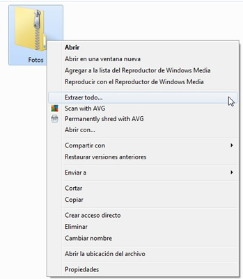 extraer archivos