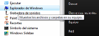 Abrir programas desde el Menú Inicio